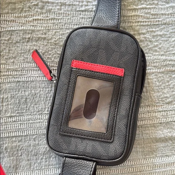 Michael Kors Black and Red Belt Bag with Sporty Accents - Picture 2 of 4